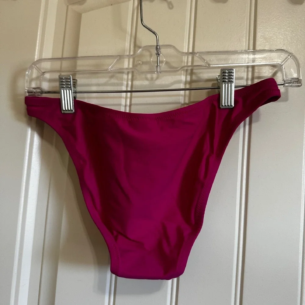 J.Crew Bikini Bottom Hot Pink Low-Rise Swimsuit‎ Lined Classic Size S